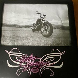 Harley Davidson Bejeweled 4" x 6" Picture Frame for Desk or Wall Mount